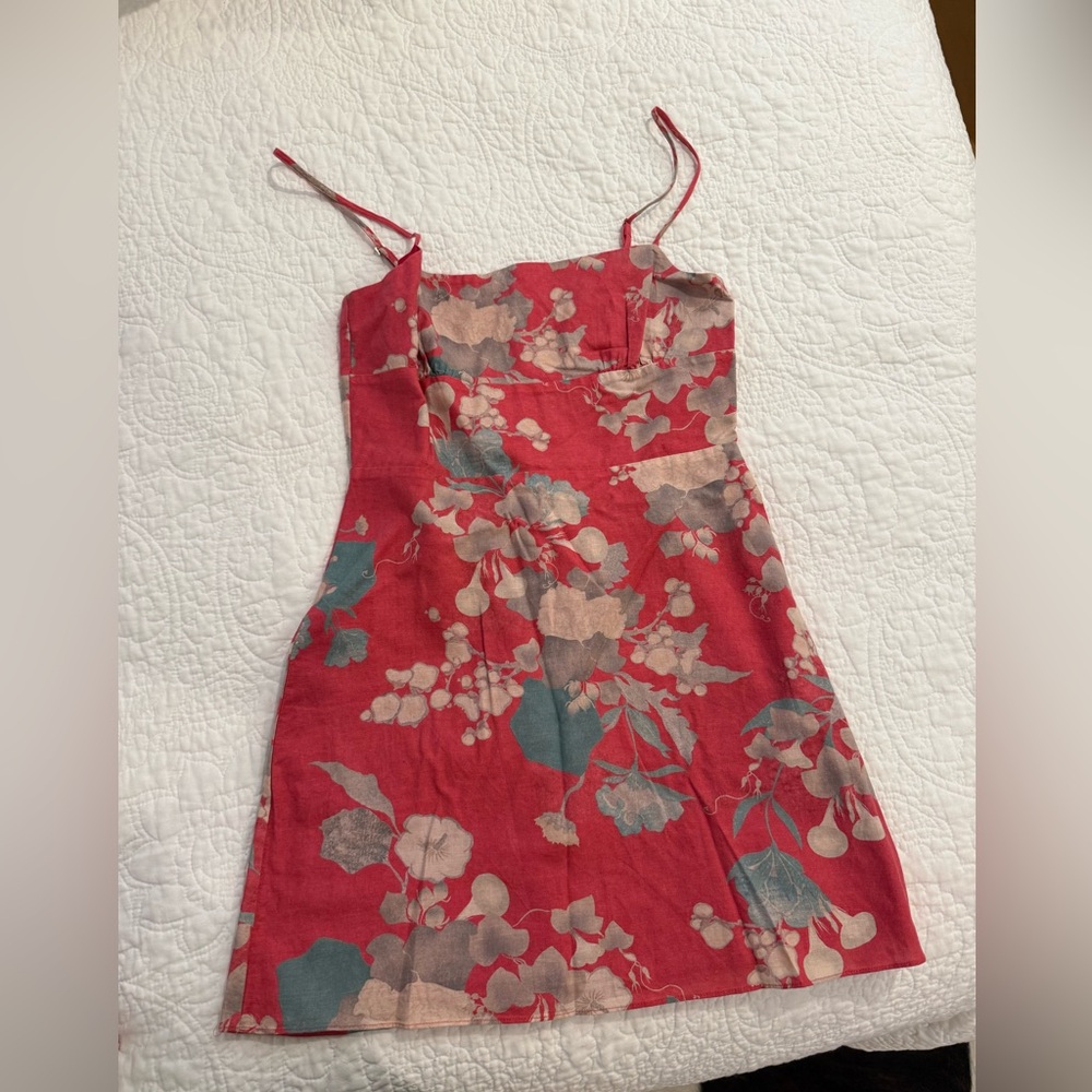 Sunday Best Coral and Teal Textured Dress